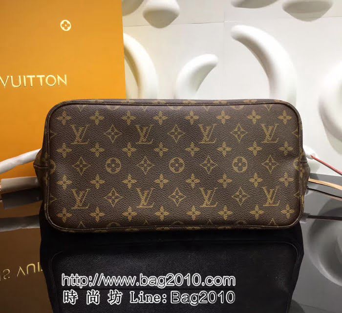 路易威登LV頂級原單M40995 老花配粉色裏 Neverfull 經典手袋 YDH1366